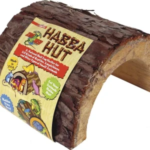 Zoo Med Laboratories Reptile Habba Hut™ for Reptiles, Amphibians & Small Animals Large - 3.75 X 7.5 X 7 Inch