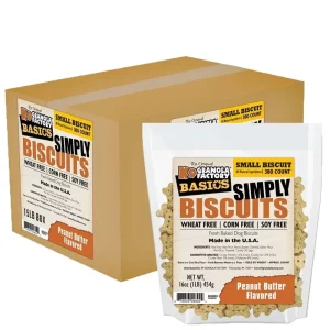 K9 Granola Simply Biscuits BULK Peanut Butter - Small Crunchy Dog Treats - 15lb