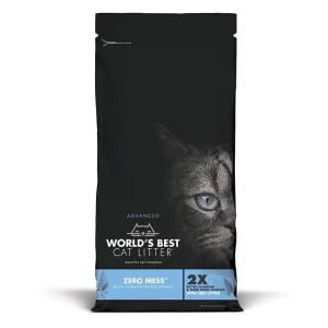 World's Best Cat Litter Blue Bag Zero Mess Clumping Litter Cat Litter - 24 lb Bag