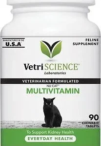 Vetriscience Labs NuCat Bottle of Cat Multi-Vitamin Tablet Cat Supplements