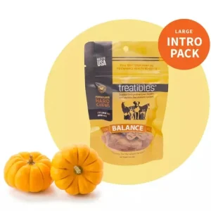 Treatibles Introductory Size Pumpkin Hard Chews 4mg (7 ct) Hard Chew Dog Supplements - 1 oz Bag