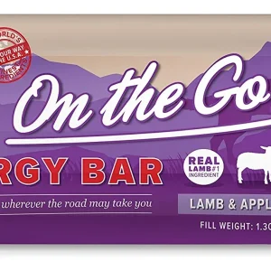 Plato Pet Treats Energy Bar Lamb & Apple Recipe Soft and Chewy Dog Treats - 12 ct Counter Display Box