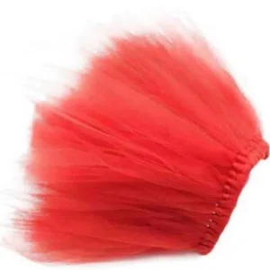 Red Christmas Dog Tutu Skirt - Holiday Tulle Skirt for Dogs & Cats