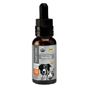Treatibles Full Spectrum Hemp Capsules 25mg Dog and Cat Health Supplements - 30 ct Bottle