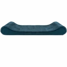 Furhaven Minky Plush & Velvet Luxe Lounger Memory Top Pet Bed - Spruce Blue (Giant) - Image 2