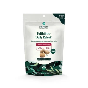 Pet Releaf Edibites Large Breed Blueberry/Cranberry Immunity Boost Hardchew Dog Treats - 7.5 oz Bag