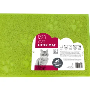M Pets Footprint Cat Litter Mat for Dogs (Green)