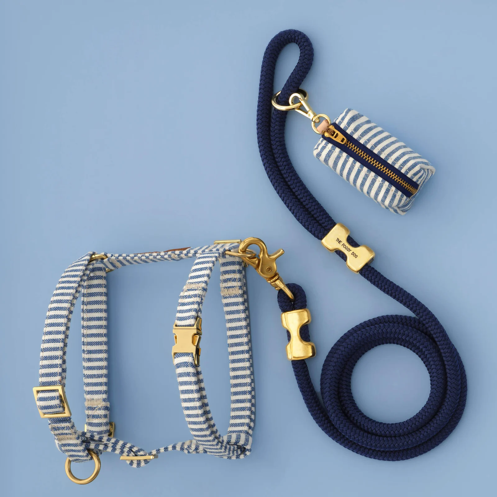 Lake Blue Stripe Harness Walk Set - Image 2
