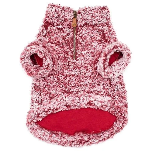 Burgundy Wubby Fleece 1/4 Zip Pullover - Image 2
