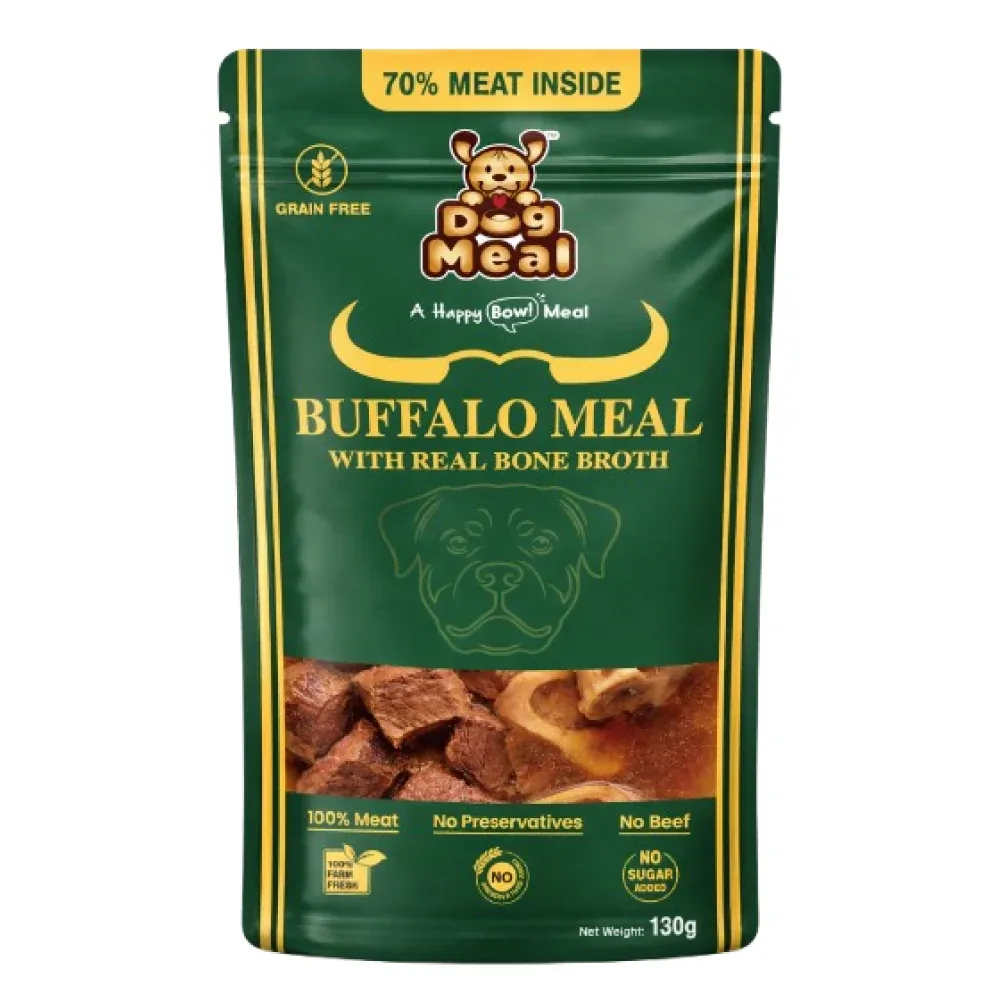 Dog Meal Buffalo Meal with Real Bone Broth Dog Wet Food