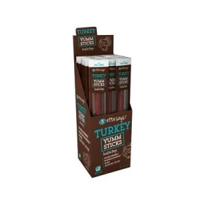Etta Says Dog Jerky Treats Yummy Sticks Turkey - 24 Count - Case of 24