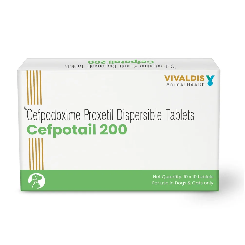 Vivaldis Cefpotail 200mg (Cefpodoxime) Tablets for Dogs and Cats