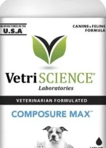 Vetriscience Labs Composure MAX Anxiety Liquid Bottle Dog Supplements