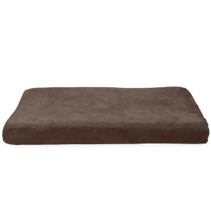 Furhaven Quilted Suede Orthopedic Pet Bed - Espresso (Medium)