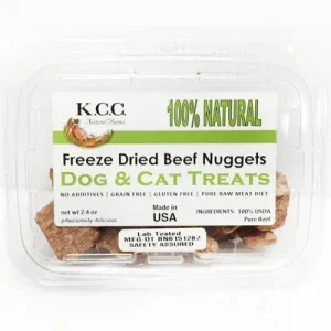 KCC Naturals Farms Beef Nuggets Freeze-Dried Dog Treats - 2.4 oz Package
