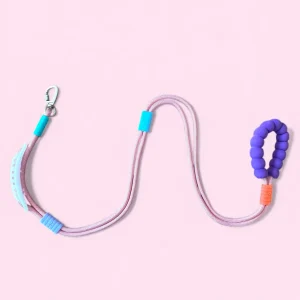 Talking Dog Club Extra Strong Vivid Handle Leash for Dogs (Pink/Purple)