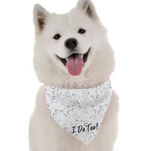 BanDoggie I Do Too (Boy) Wedding Dog Bandana - Soft Microfiber, Made in USA