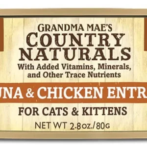 Grandma Mae's Country Naturals Cat Pate Grain-Free Chicken Tuna - 2.8 Oz - Case of 24