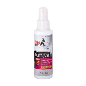 Nutri-Vet Antimicrobial Wound Spray for Dogs and Cats - 4 oz Bottle