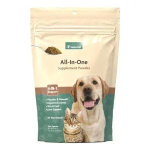 Naturvet All-in-One Powder Supplement (60 Day Supply) Cat and Dog Vitamins - 13 oz Bag