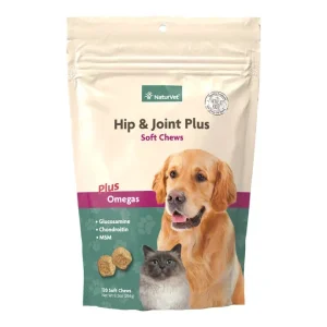 Naturvet Hip & Joint Plus Soft Chew Dog Supplements - 120 ct Bag