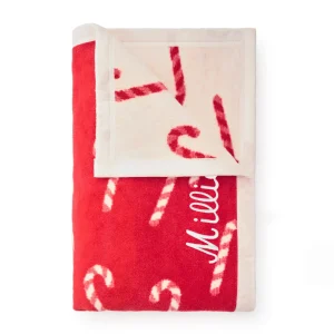 ChappyWrap Red Candy Canes Dog Blanket