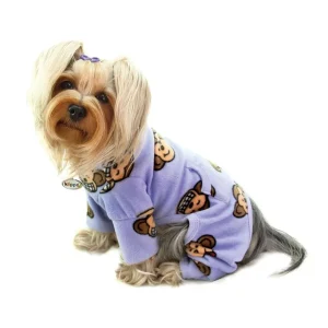 Klippo Silly Monkey Fleece Dog Turtleneck Pajamas with Pocket & D-Ring