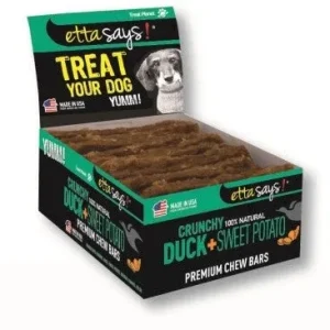 Etta Says Dog Treats Crunchy Chew Bars Duck - 12 Count - Case of 12