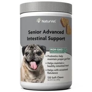 Naturvet Senior Intestinal Support Soft Chew Dog Supplements - 120 ct