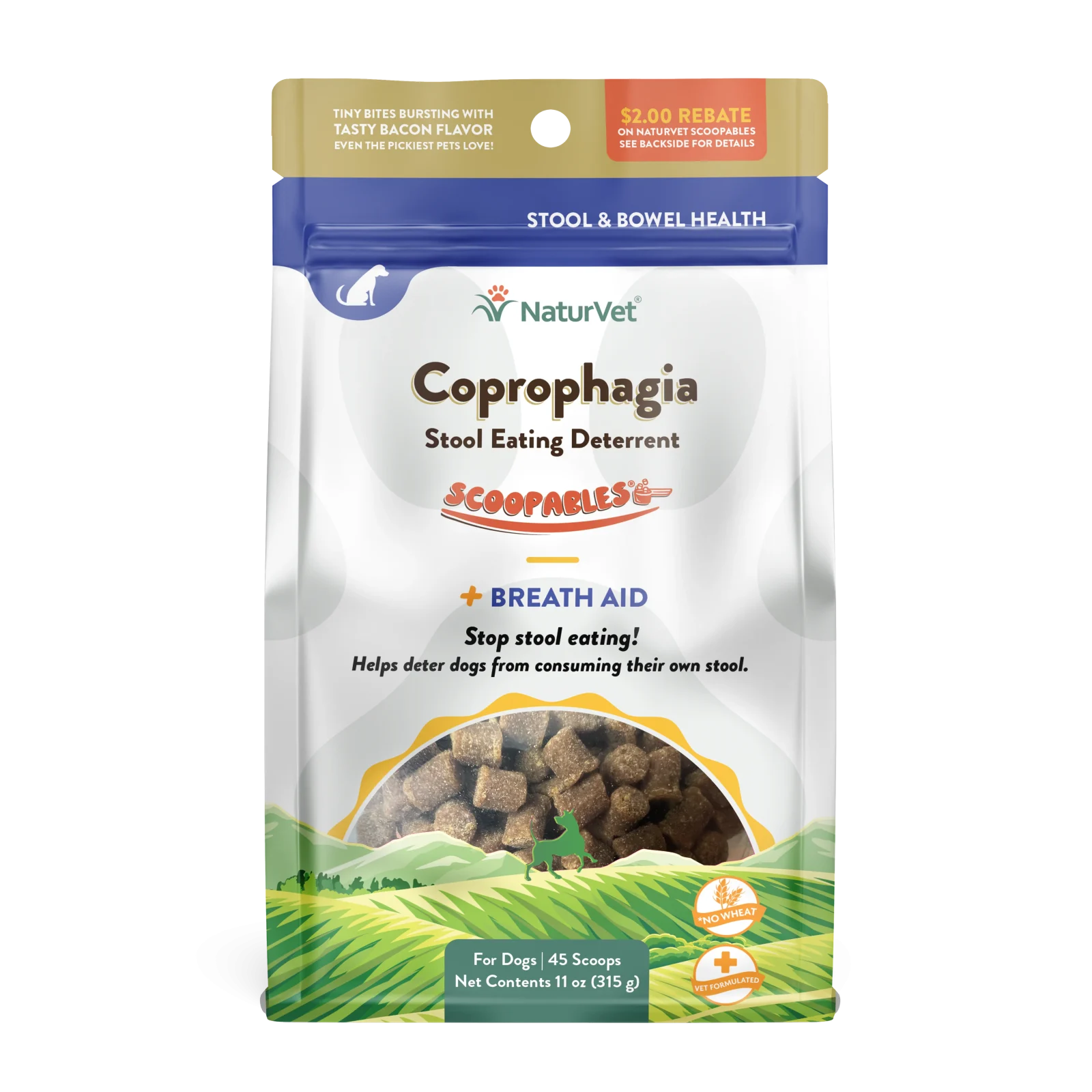 NaturVet Scoopables Coprophagia Stool Eating Deterrent for Dogs 11 oz