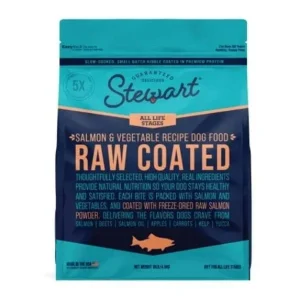 Stewart Raw Coated Small-Batch Salmon and Vegetable Freeze-Dried Raw Coated Dry Dog Food
