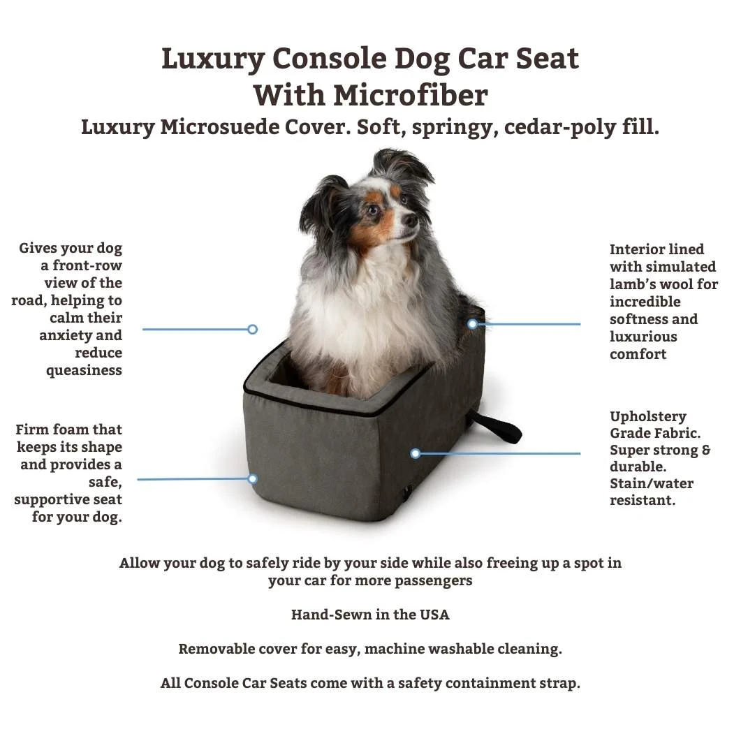 Luxury Console Dog Car Seat with Microsuede - Image 2