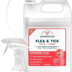 Wondercide Mosquito Flea and Tick Spray for Pets and Home - Peppermint - 128 oz Bottle