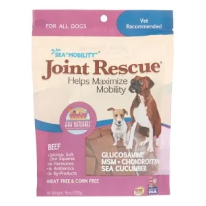 Ark Natural's Joint Rescue/Sea "Mobility" Beef Soft and Chewy Dog Treats - 9 oz Bag (22 ct)