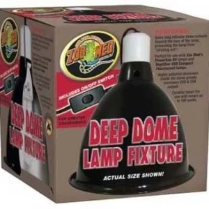 Zoo Med Laboratories 160 Watt Deep Dome Lamp Fixture 8.5 Inch Bottom Diameter