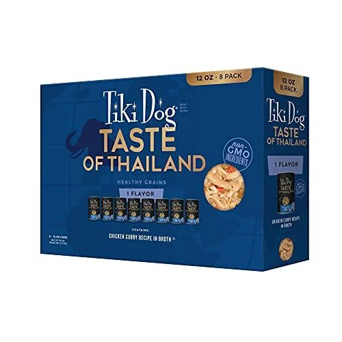 Tiki Dog Taste of the World Thailand Chicken Curry Canned Dog Food - 12 oz Can - Case of 8