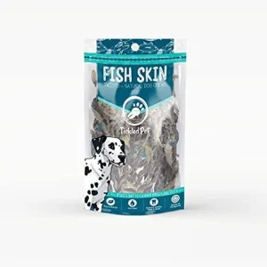 Tickled Pet All-Natural Icelandic Codfish Skin Twists Dehydrated Dog Chews - 2 oz Bag