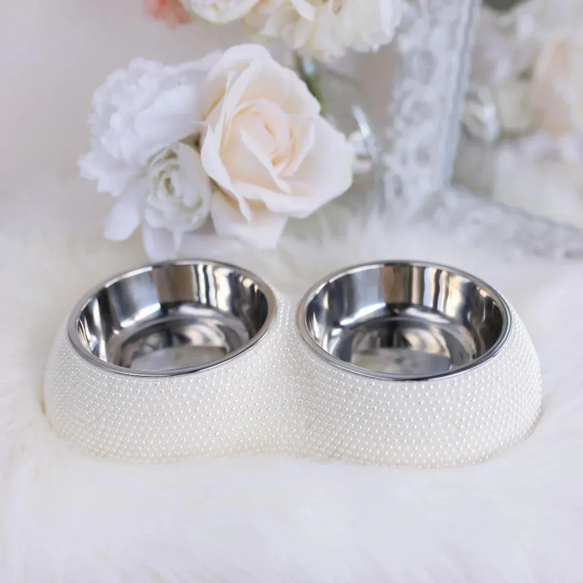 Hello Doggie Crystal Dining Bowl for Small Dogs