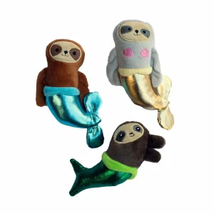 PetShop by Fringe Studio Mersloth Plush Dog Toy Set Small 3 ct