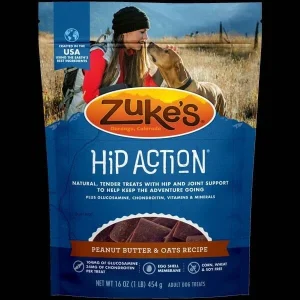 Zuke's Hip and Joint Support Peanut Butter and Oats Recipe Senior Adult Soft and Chewy Dog Treats