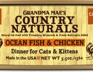 Grandma Mae's Country Naturals Cat Pate Grain-Free Ocean Fish and Chicken - 5.5 Oz - Case of 24