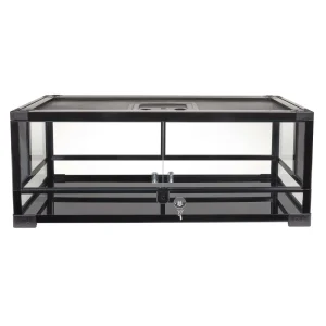 Zilla QuickBuild Swing Door Glass Terrarium Habitat with Bedding Tray