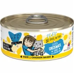 Weruva BFF PLAY CHECKMATE Chicken Pate Canned Cat Food - 5.5 Oz - Case of 8