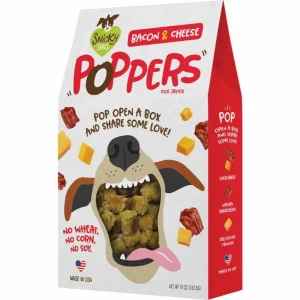 Snicky Snaks Bacon and Cheese Poppers Dog Treat 10 oz