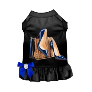 Bark Fifth Avenue Royal Blue Loubarkin Dog Dress