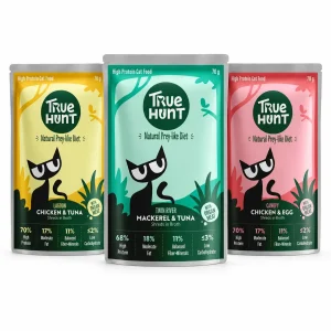 TrueHunt Combo Pack, Tuna, Chicken & Mackerel Shreds in Broth Healthy Real Meat Cat Wet Food