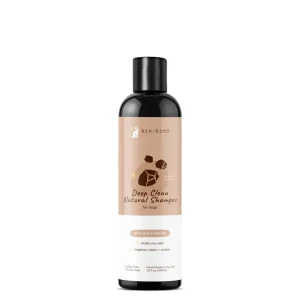 KIN + KIND Organic Skin and Coat Deep Clean Shampoo for Dogs and Cats - Almond and Vanilla - 12 oz Bottle