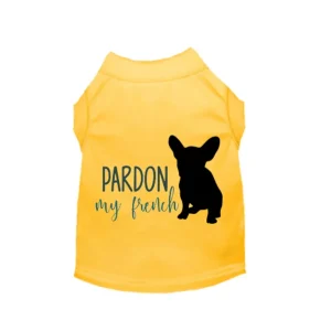 Pardon My Frenchie Dog Shirt by Bark Fifth Avenue - Sleeveless Dog Tee