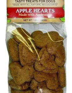 K9 Granola LOW FAT Apple Hearts Baked Dog Treats - 12oz