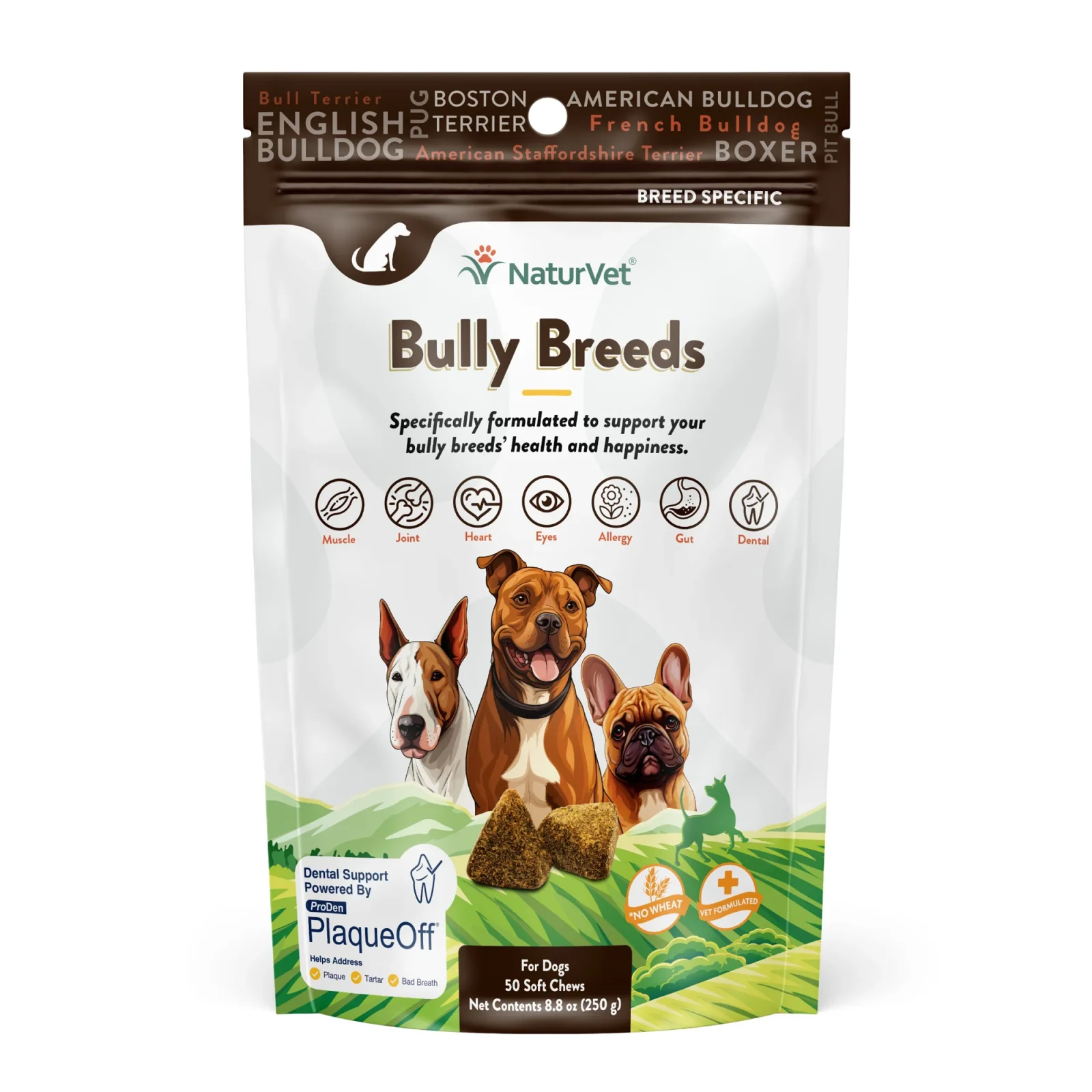 NaturVet Breed-Specific Bully Breed Supplement Soft Chew 50 ct